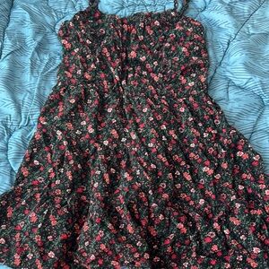 Aeropostale Black Dress with Red & Pink Floral Print